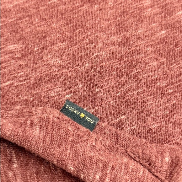 Lucky Brand‎ Short Sleeve Button Up Shirt Men's XXL Heathered Red Casual - Picture 8 of 8